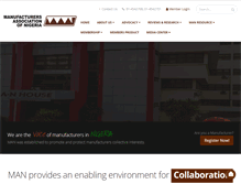 Tablet Screenshot of manufacturersnigeria.org